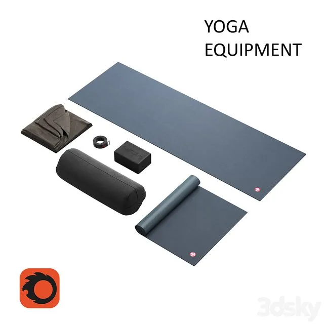 Manduka Yoga Equipment 3D Model
