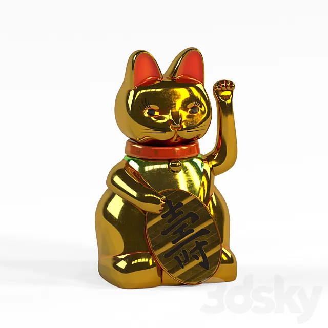 Maneki Neko Cat 3D Model