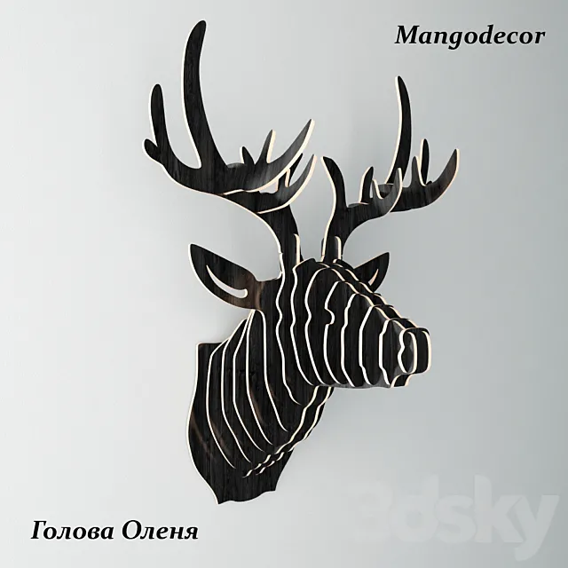 MANGO DECOR deer head 3D Model MANGO DECOR deer head 3D Model