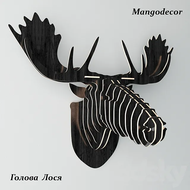MANGO DECOR moose head 3D Model MANGO DECOR moose head 3D Model