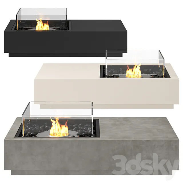 Manhattan 50 EcoSmart Fire Pit Table | Fireplace 3D Model
