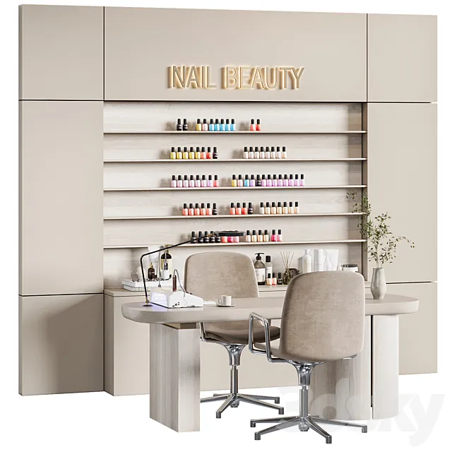 manicure area in the beauty salon 06 3D Model