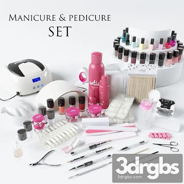 Manicure & pedicure set 3D Model Download