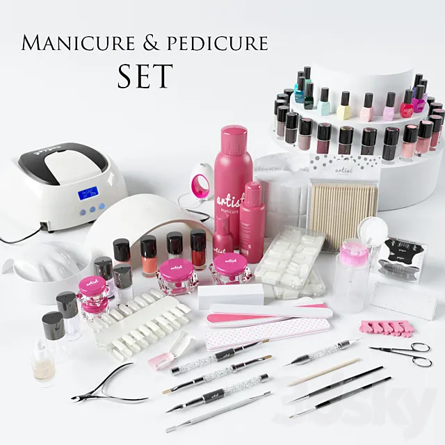 Manicure & Pedicure set 3D Model