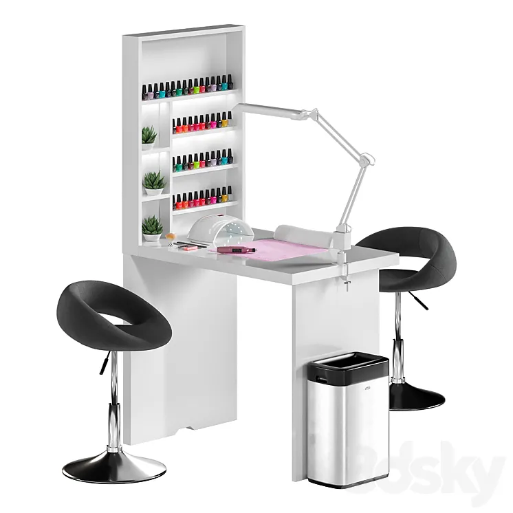 Manicure table 3D Model Free Download