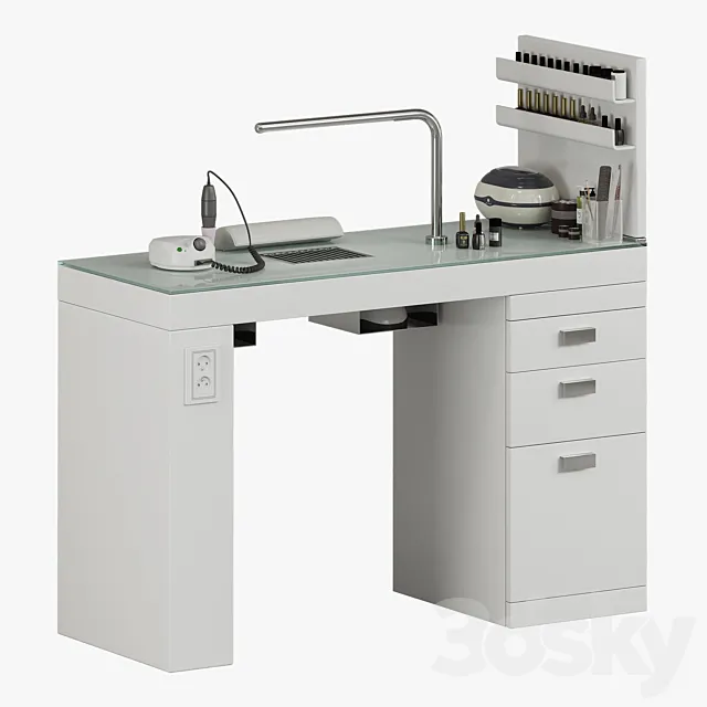 Manicure table SMART NAILS Maletti _ Nilo 3D Model