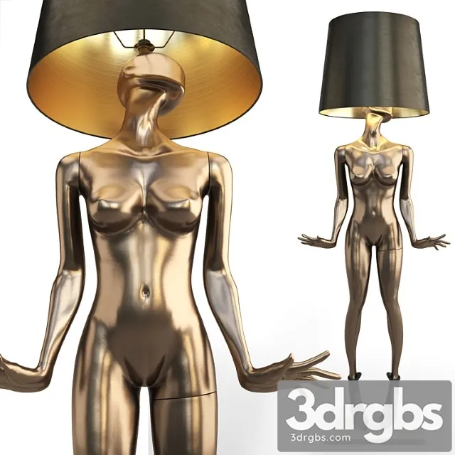 Mannequin Floor Lamp Frederika 3D Model Download