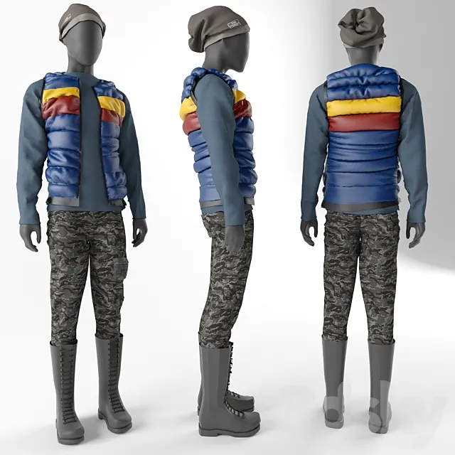 Mannequin in a waistcoat 3D Model
