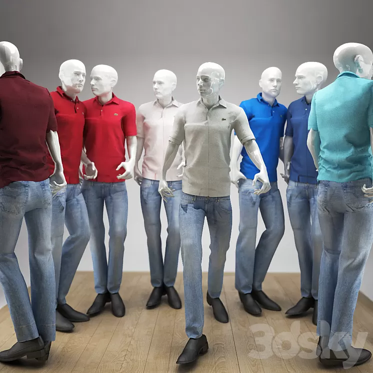 Mannequins man LACOSTE 3D Model Mannequins man LACOSTE 3D Model