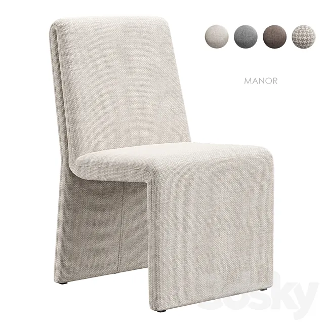 Manor chair West Elm 3D Model