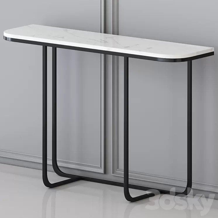 Manor Park black – console table 3D Model