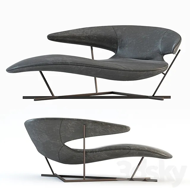 Manta Armchair by Giuseppe Vigano 3D Model Manta Armchair by Giuseppe Vigano 3D Model