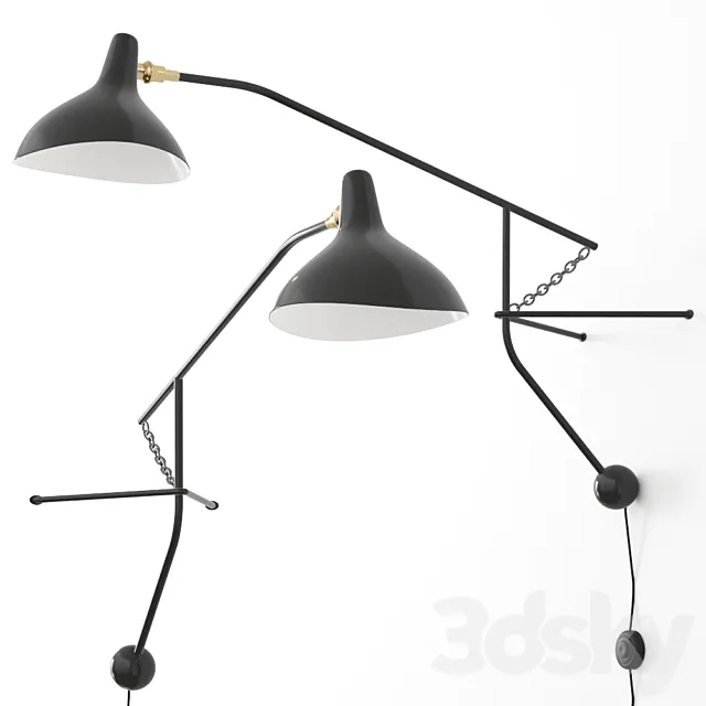MANTIS BS2 BL Wall light by DCW éditions 3D Model MANTIS BS2 BL Wall light by DCW éditions 3D Model