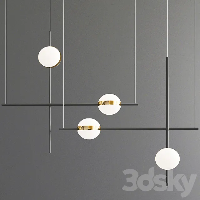 Mantra cuba chandeliers 3D Model Mantra cuba chandeliers 3D Model