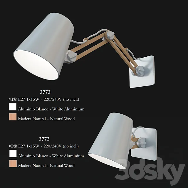 Mantra Looker Wall Lamp 3DModel