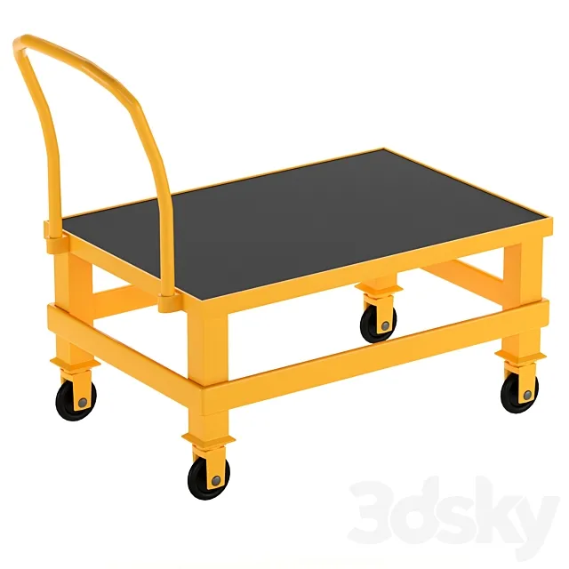 Manual platform trolley 3D Model