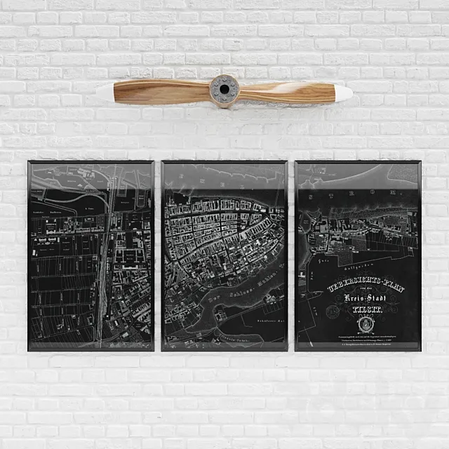 Map and propeller 3D Model Map and propeller 3D Model