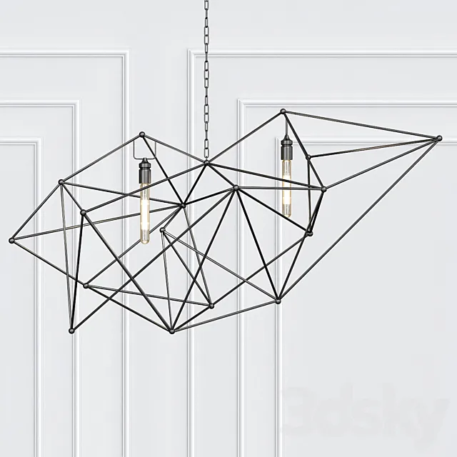 Maquette Double Chandelier 3D Model