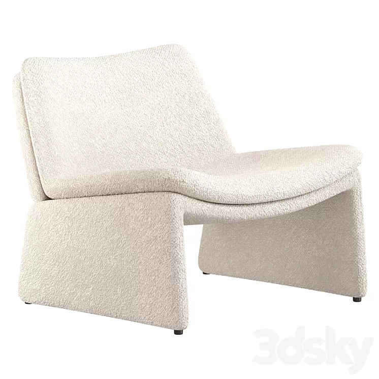 Mara Hoffman Chair and Ottoman West Elm 3D Model Free Download