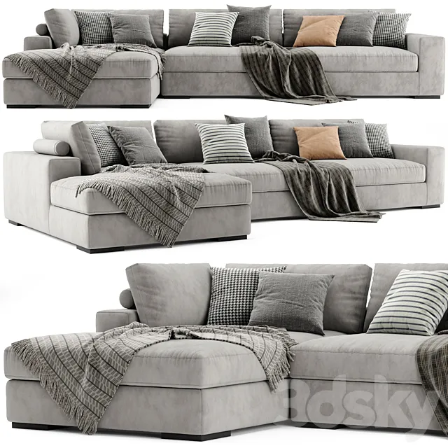 Marac Gordon Chaise Longue Sofa 3D Model Marac Gordon Chaise Longue Sofa 3D Model