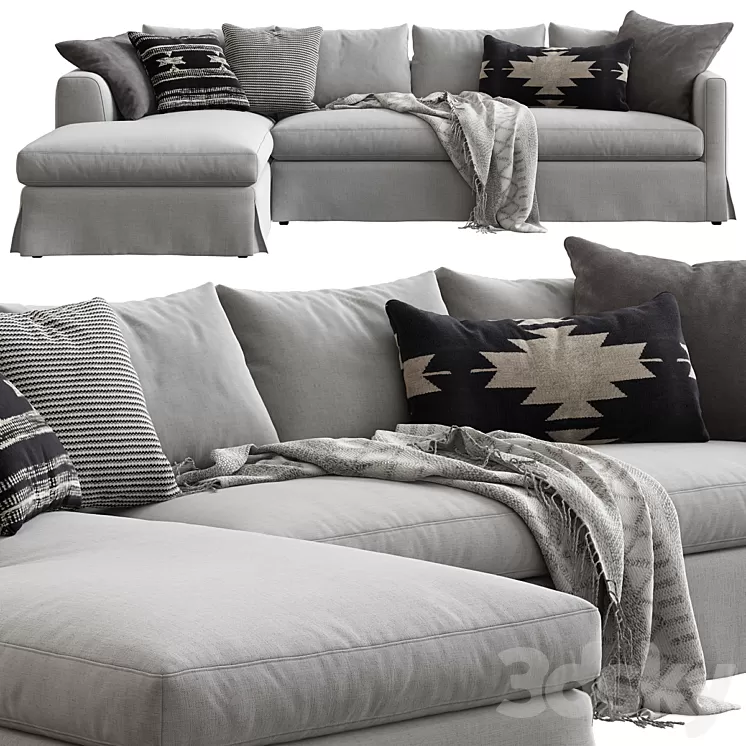 Marac \/ Metro Sofa Chaise Longue 3D Model Free Download