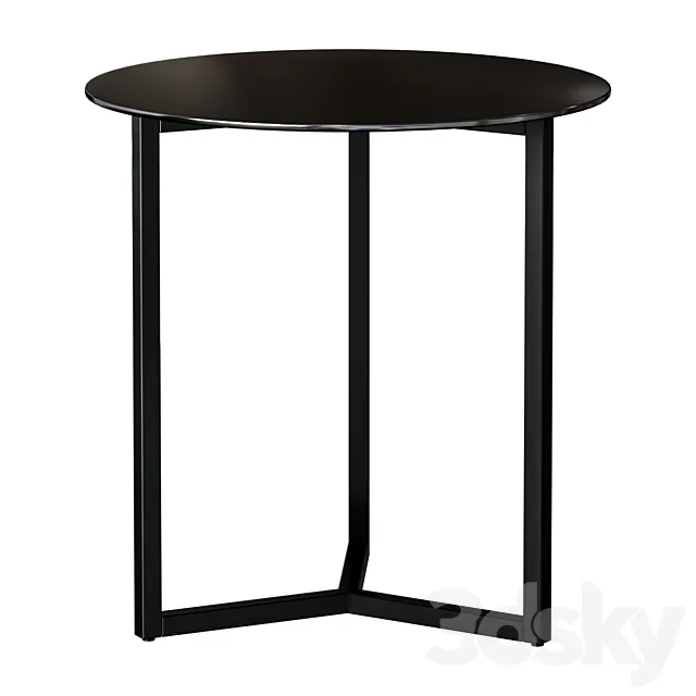 Marae side table black 3D Model
