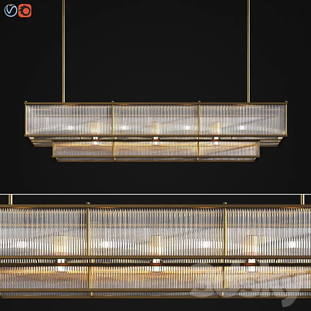 Marais Linear Chandelier 60 3DModel