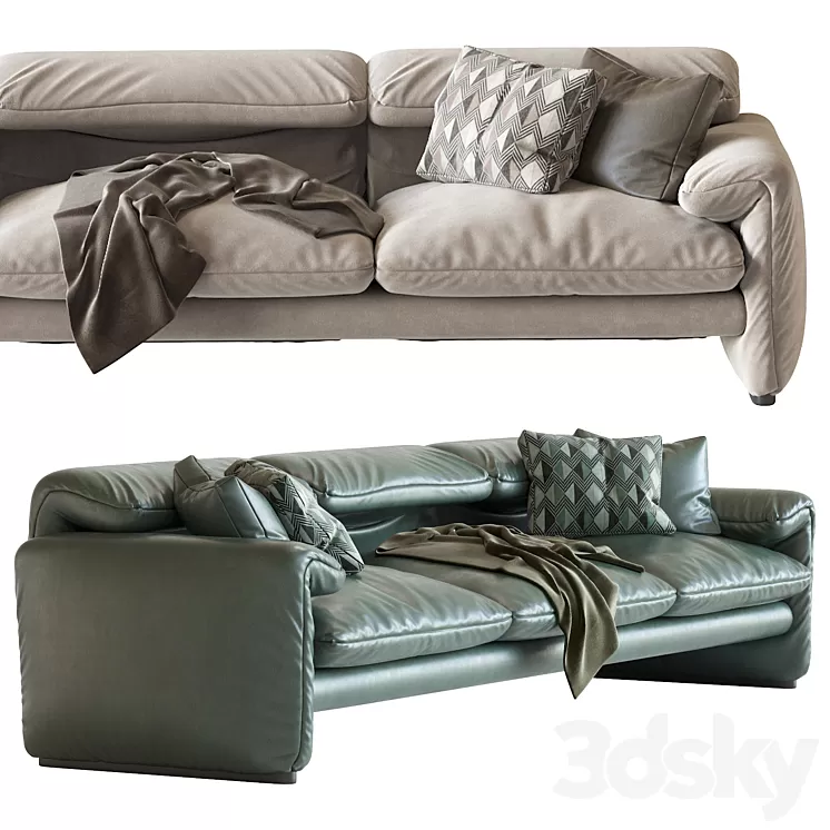 Maralunga sofa 3D Model Maralunga sofa 3D Model