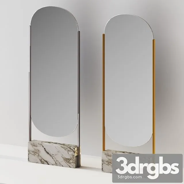 Marble Base Free Standing Mirror By Brett Beldock 3D Model Download