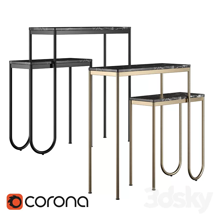 Marble Console Table 3D Model