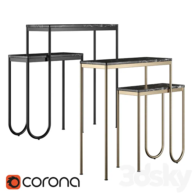 Marble Console Table 3DModel