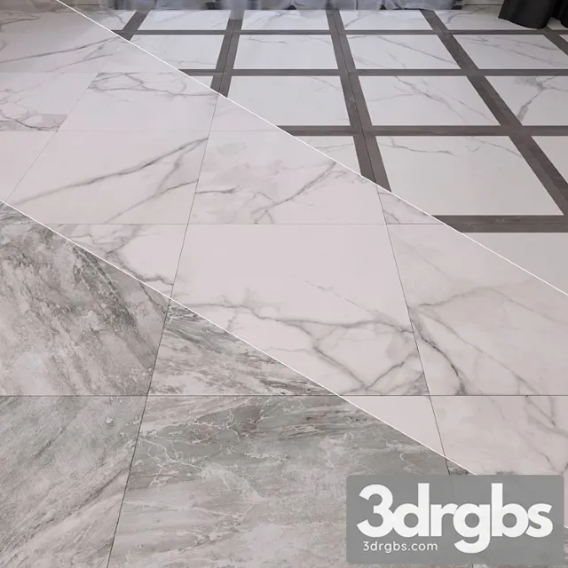 Marble floor set 2 3D Model Download