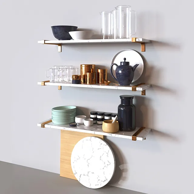 Marble kitchen set 3DModel