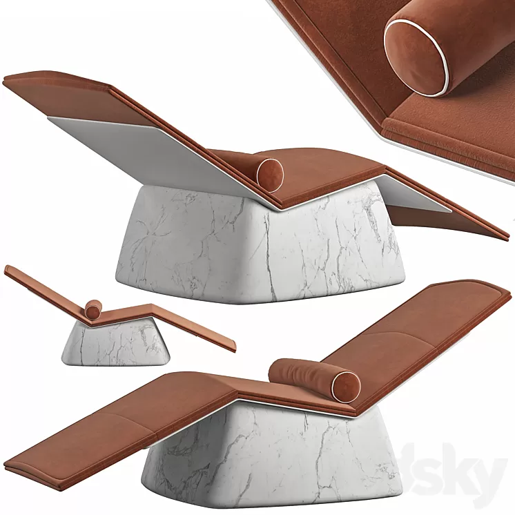 Marble lounge armchair 3D Model Marble lounge armchair 3D Model