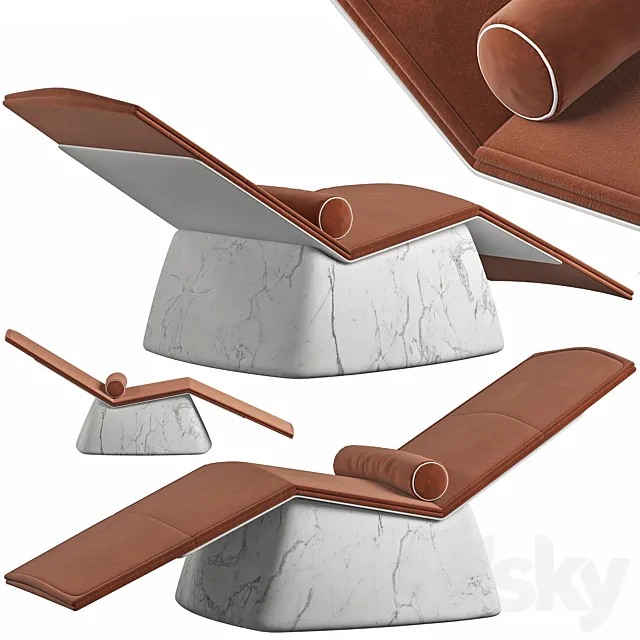 Marble lounge armchair 3DModel