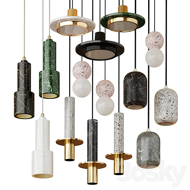 Marble set lampatron two 3D Model Marble set lampatron two 3D Model