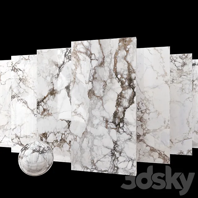 Marble Set Museum Breccia Set 2 3D Model