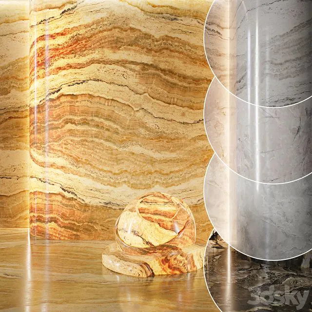 Marble set Onyx (seamless) 14 3D Model Marble set Onyx (seamless) 14 3D Model