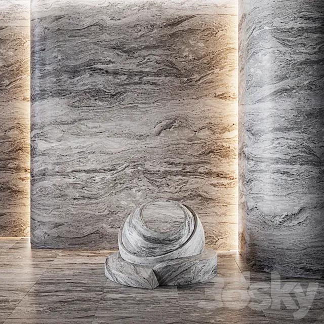 Marble set (seamless) | 03 3D Model