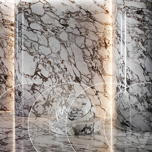 Marble set (seamless) | 13 3D Model Marble set (seamless) | 13 3D Model