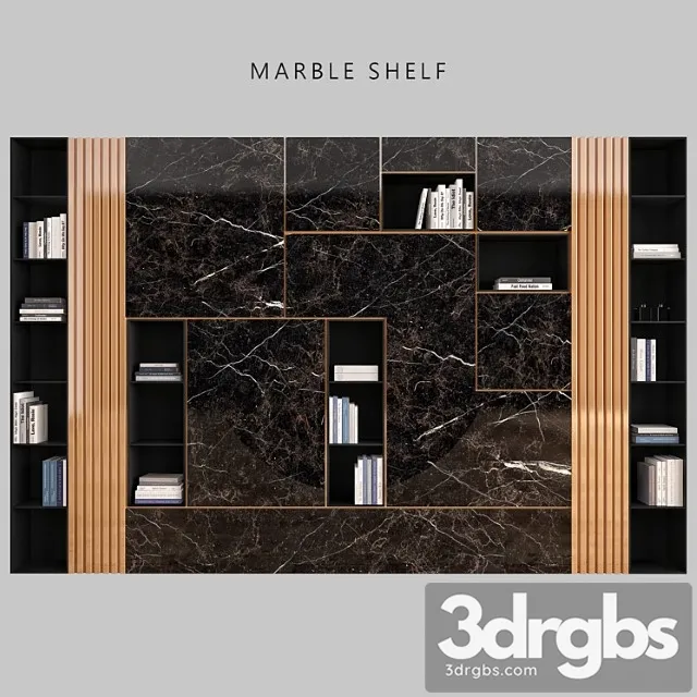 Marble shelf 2 3D Model Download