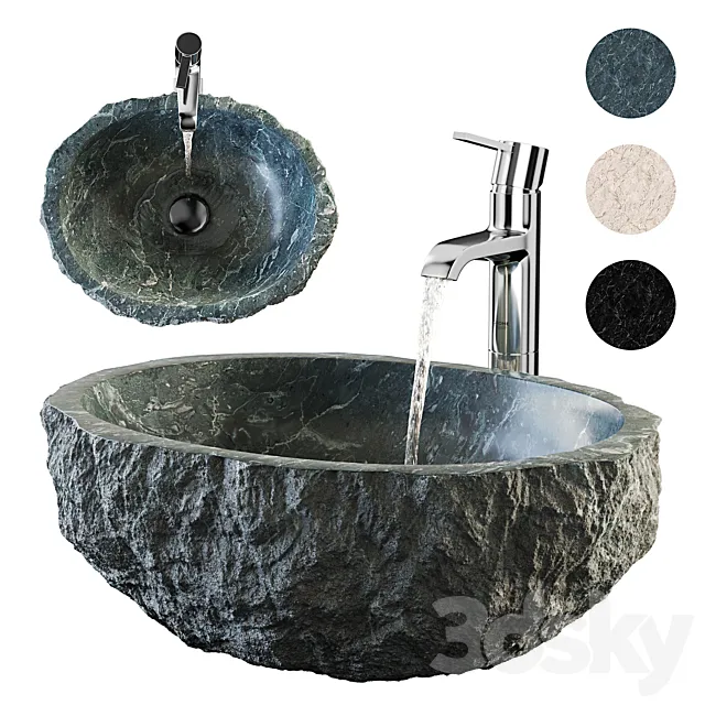 Marble sink 1 3D Model Marble sink 1 3D Model