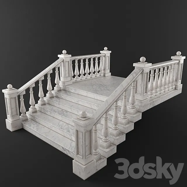 marble staircase 3DModel