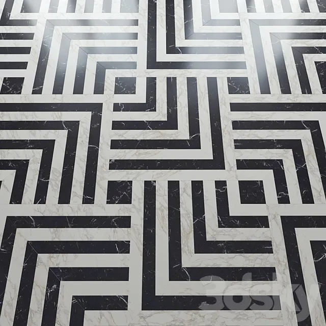 Marble tile and decor from madique 3D Model