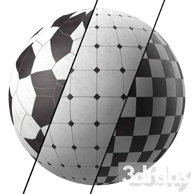 Marble Tile Materials 11 3 Patterns Tile Pbr 4k Seamless 3D Model Download