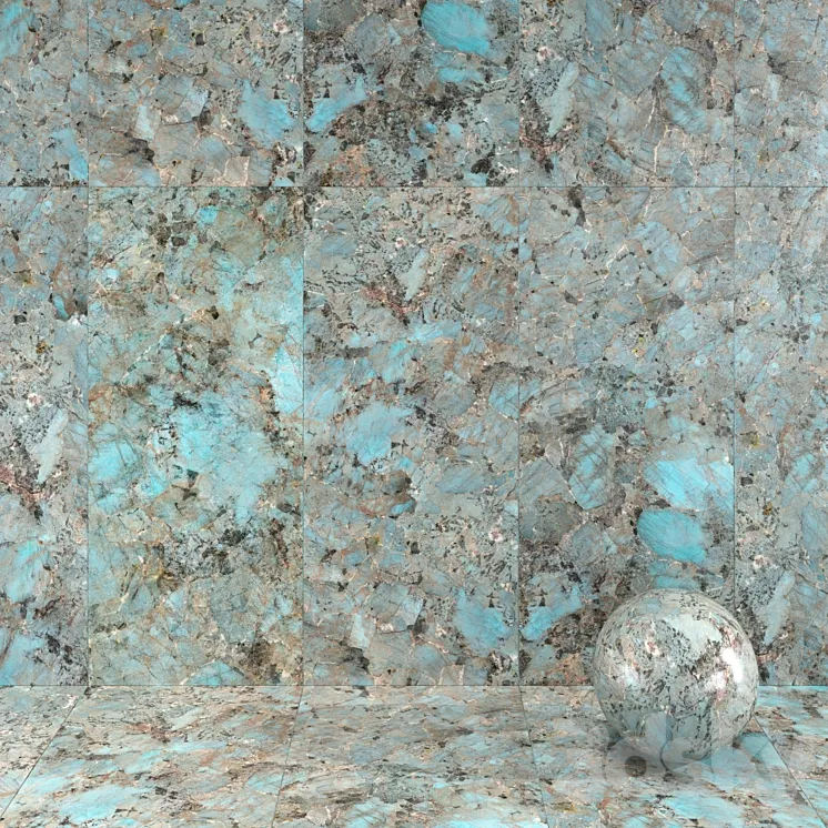 Marble tiles Amazonite 3D Model Free Download