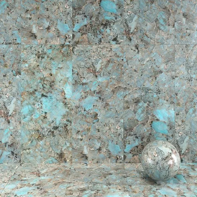 Marble tiles Amazonite 3D Model Marble tiles Amazonite 3D Model