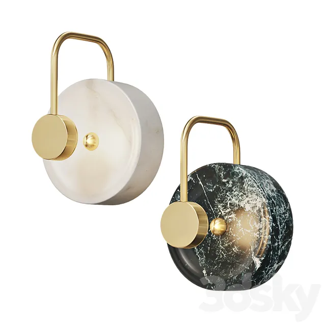 Marble Wall Lamp Gottby 3D Model