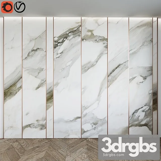 Marble wall panel 3D Model Download