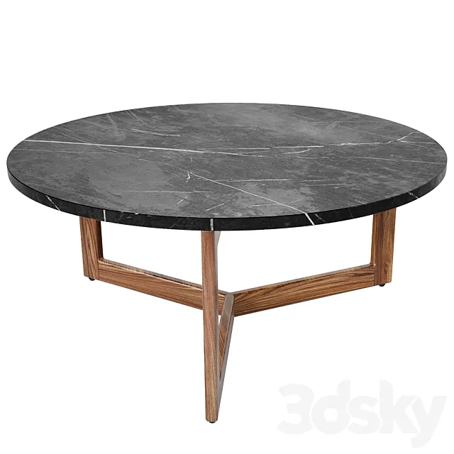 MARBLE & WOOD COFFEE TABLE 3DModel